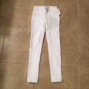 Pink lily white skinny jeggings